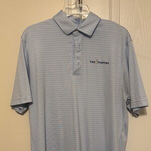 Greg Norman Collection Blue Striped Polo Shirt